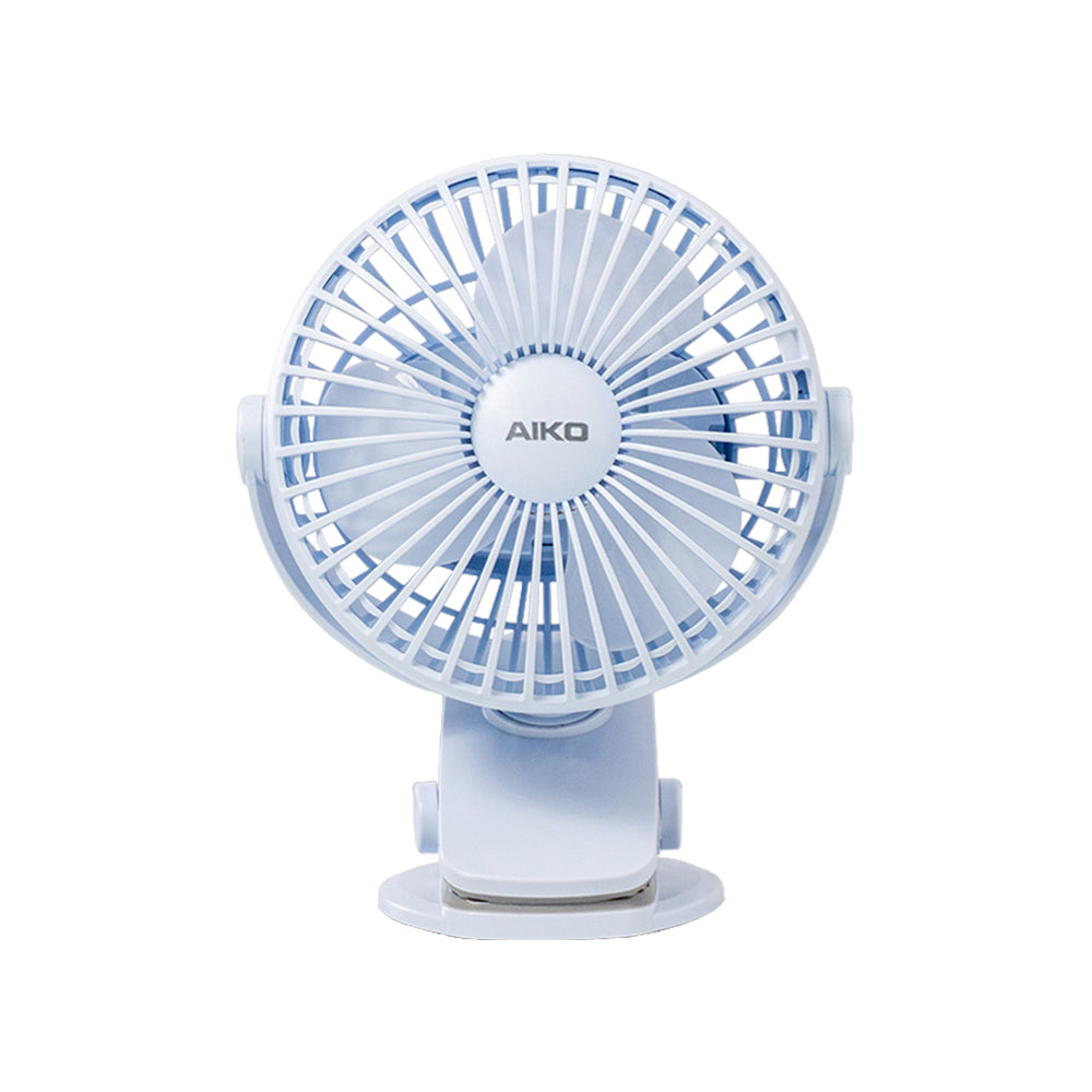 พัดลม ชาร์จไฟ 4 นิ้ว แบบหนีบและตั้งโต๊ะ Rechargeable Fan | KN-L2785 สีฟ้า