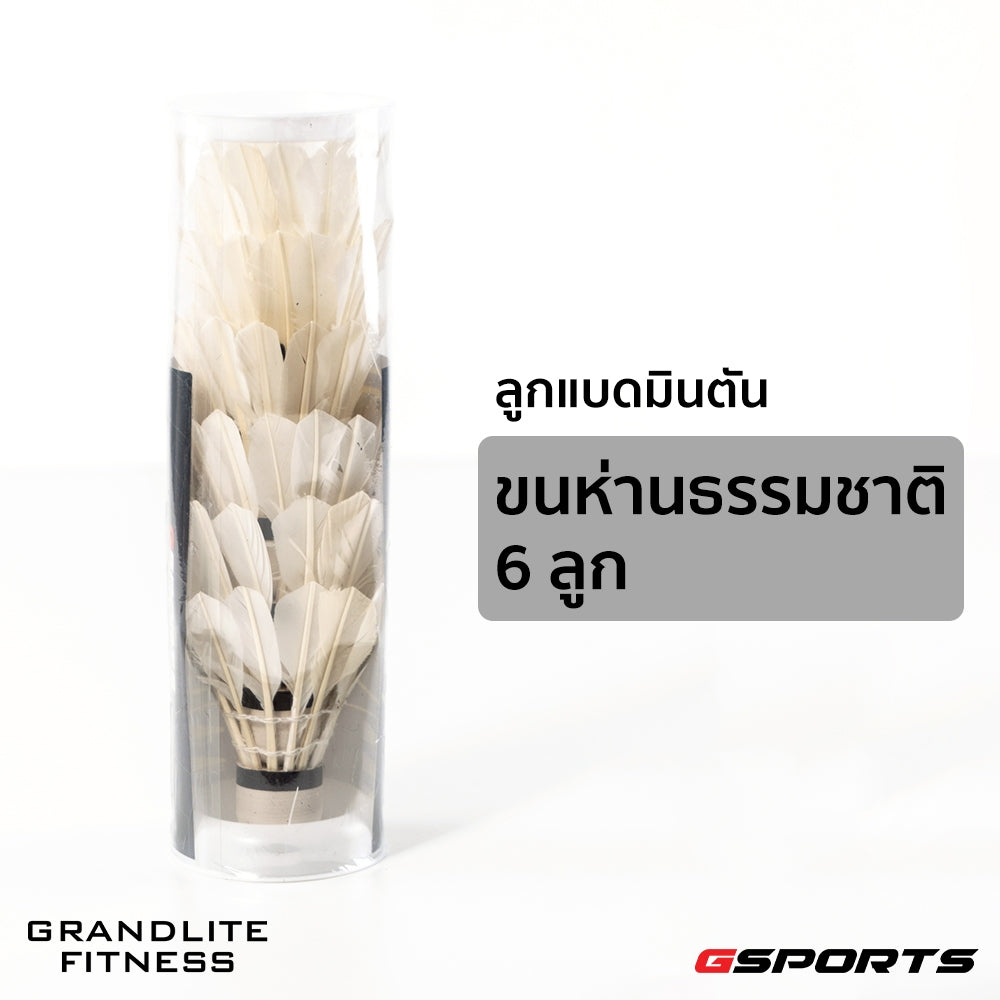 ไม้แบดมินตัน แพ็คคู่พร้อมลูก Badminton Racket with Shuttlecock Set | BS-506 ดำเหลือง