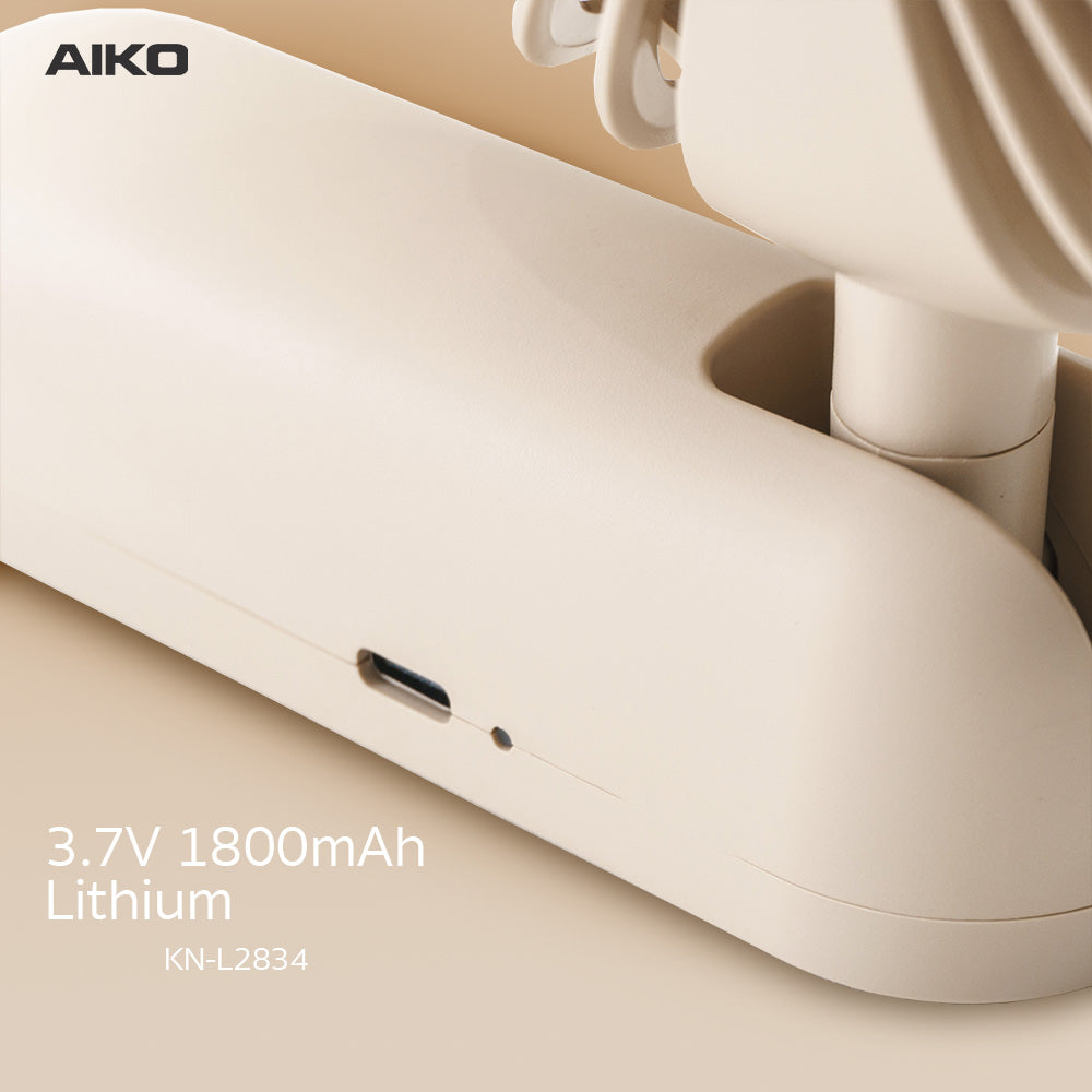พัดลม ชาร์จไฟ 4 นิ้ว Rechargeable Fan | KN-L2834 สีนู้ด