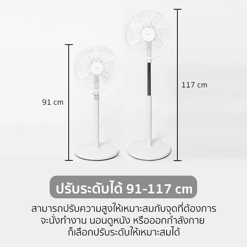 พัดลม ตั้งพื้น อุตสาหกรรม 12 นิ้ว Stand Fan | AK-4031RC สีขาว