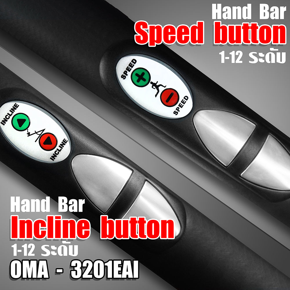 ลู่วิ่งไฟฟ้า ปรับความชัน Bluetooth ผ่าน App SMART Power Treadmill 1.5HP | OMA-3201EAI