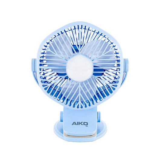 พัดลม ชาร์จไฟ 5 นิ้ว แบบหนีบและตั้งโต๊ะพร้องโคมไฟ Rechargeable Desktop Fan with Clip and Lantern | KN-L2855N