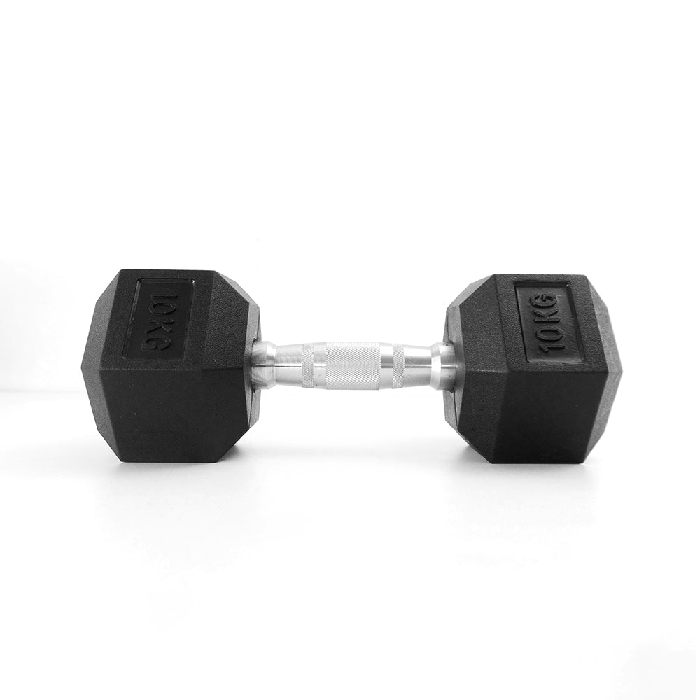 ดัมเบลเหล็ก หุ้มยางทรงหกเหลี่ยม | RUBBER HEX DUMBBELLS 10kg