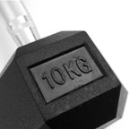 ดัมเบลเหล็ก หุ้มยางทรงหกเหลี่ยม | RUBBER HEX DUMBBELLS 10kg