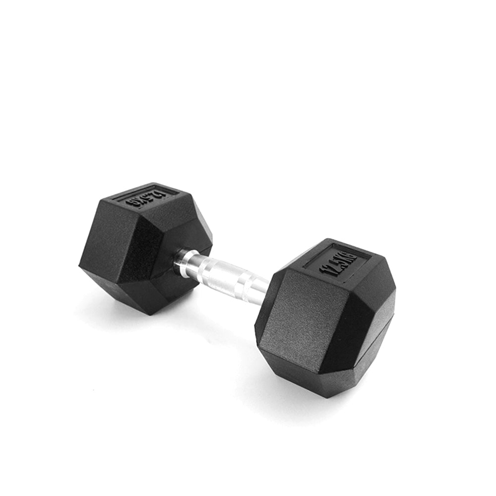 ดัมเบลเหล็ก หุ้มยางทรงหกเหลี่ยม | RUBBER HEX DUMBBELLS 12.5kg