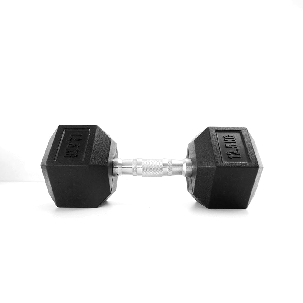 ดัมเบลเหล็ก หุ้มยางทรงหกเหลี่ยม | RUBBER HEX DUMBBELLS 12.5kg