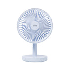 พัดลม ชาร์จไฟ 6 นิ้ว พร้อมโคมไฟ Rechargeable Fan | KN-L2876 สีฟ้า