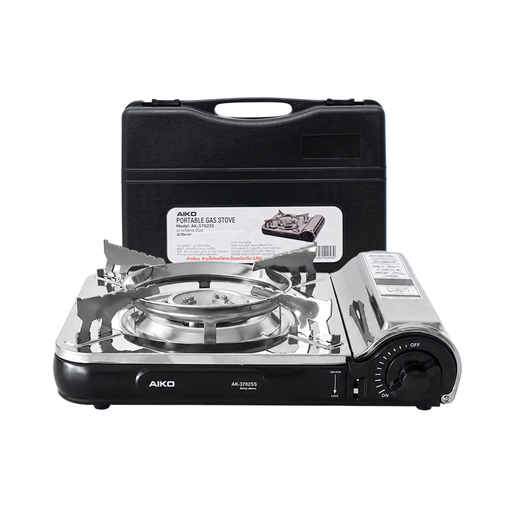 เตาแก๊ส พร้อมกระเป๋า Portable Gas Stove 2.5kW | AK-3702SS