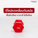 ดัมเบลเหล็กหุ้มไวนิล แพ็คคู่ | Dumbbell Vinyl 5kg x2