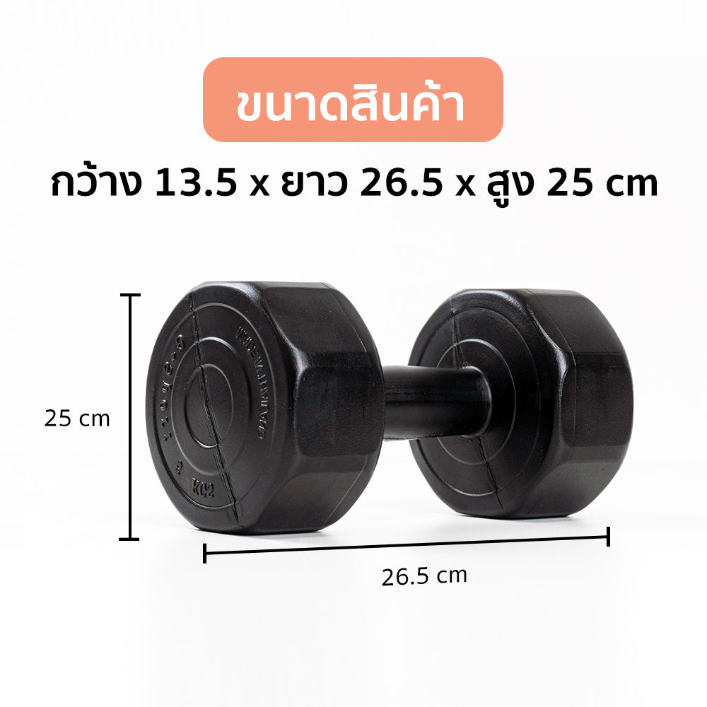 ดัมเบล พลาสติก แพ็คคู่ Dumbbell 5kg x2 | DB5