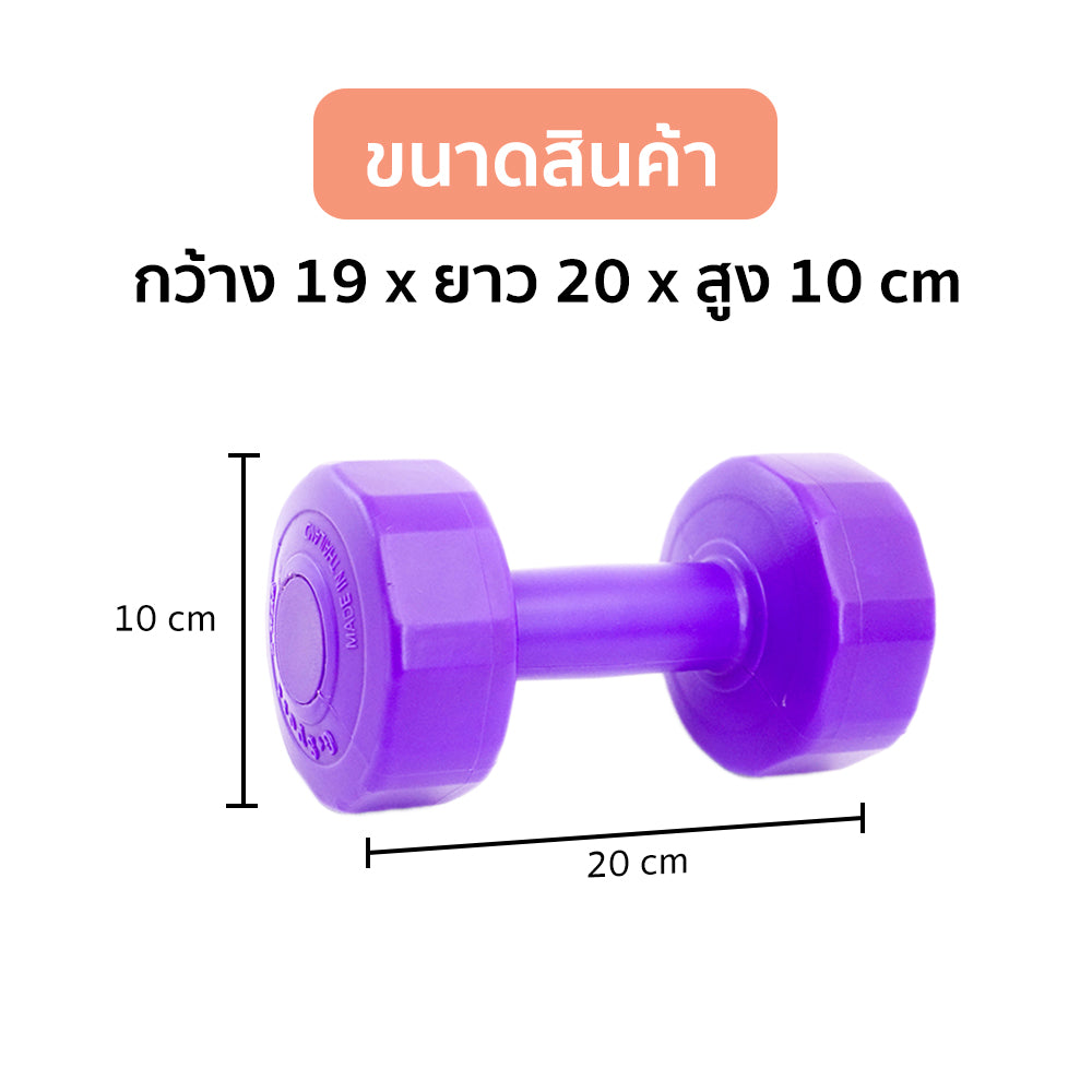ดัมเบล พลาสติก แพ็คคู่ Dumbbell 2kg x2 | DB2
