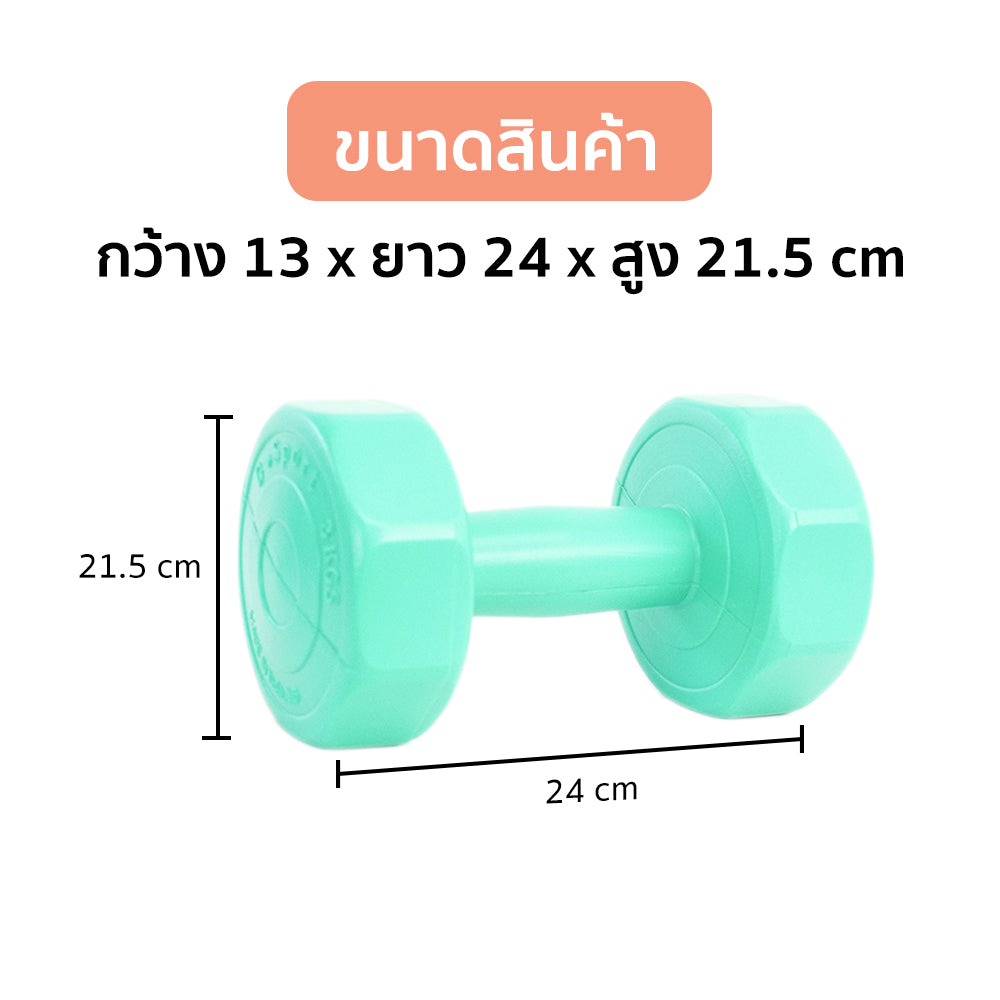 ดัมเบล พลาสติก แพ็คคู่ Dumbbell 3kg x2 | DB3