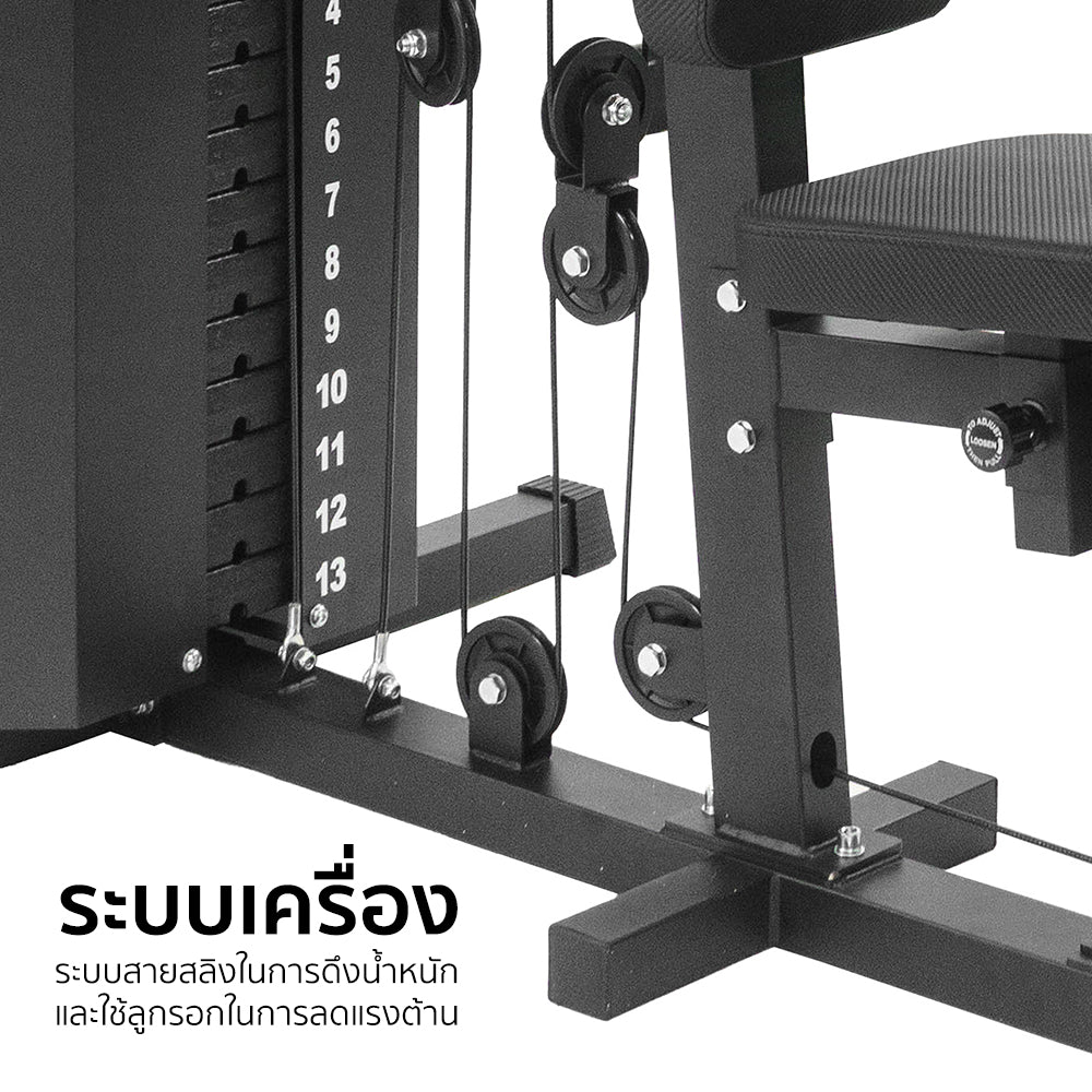 โฮมยิม เครื่องฝึกกล้ามเนื้อ 1-สถานี Multi-Function Home Gym 1-Station | AL-1020H