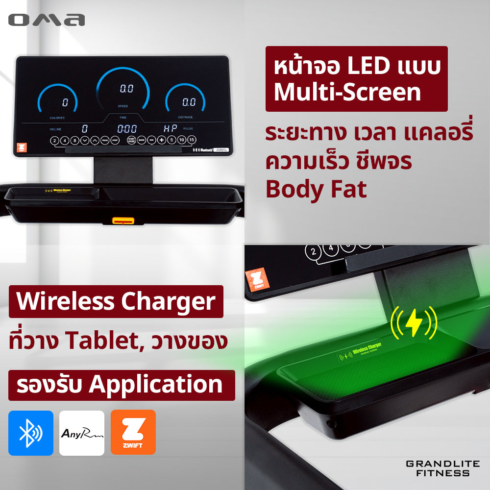 ลู่วิ่งไฟฟ้า Motorised Treadmill 6.0HP | OMA-3334EA