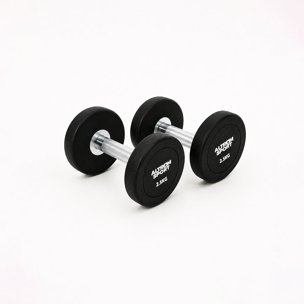 ชุดดัมเบล RRD 2.5-15 kg พร้อมชั้นวาง 105 kg Round with Rack