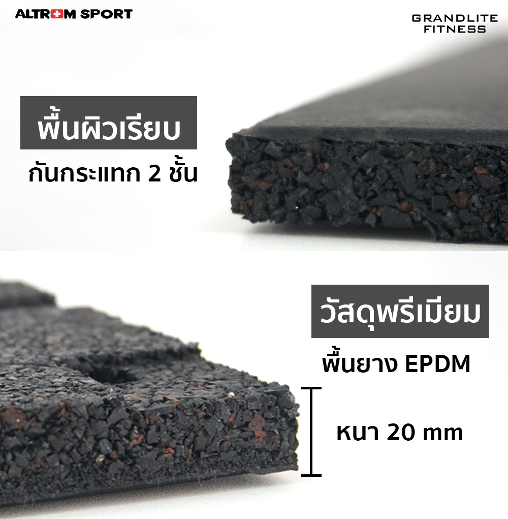 แผ่นกันกระแทก พื้นยางEPDM 100x100 cm | RUBBER TILE 100x100 cm