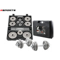ดัมเบลเหล็ก ปรับน้ำหนัก Dumbbell Set Chromium with Plastic Case 20kg | DBS 20 kg