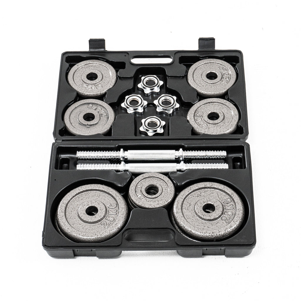ดัมเบลเหล็ก ปรับน้ำหนัก Dumbbell Set Chromium with Plastic Case 20kg | DBS 20 kg