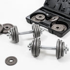 ดัมเบลเหล็ก ปรับน้ำหนัก Dumbbell Set Chromium with Plastic Case 20kg | DBS 20 kg