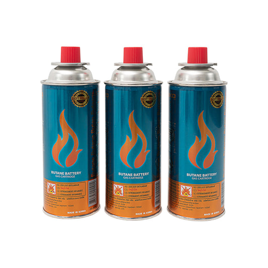 แก๊สกระป๋อง (แพ็ค x3) จากประเทศเกาหลี Gas Cartridges Made-in-Korea | GC-1000