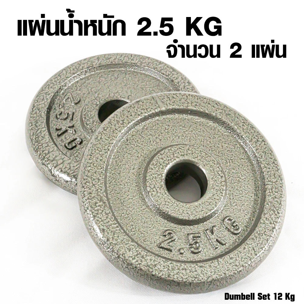 ดัมเบลเหล็ก ปรับน้ำหนัก Adjustable Dumbbell 12kg | DBS 12 kg
