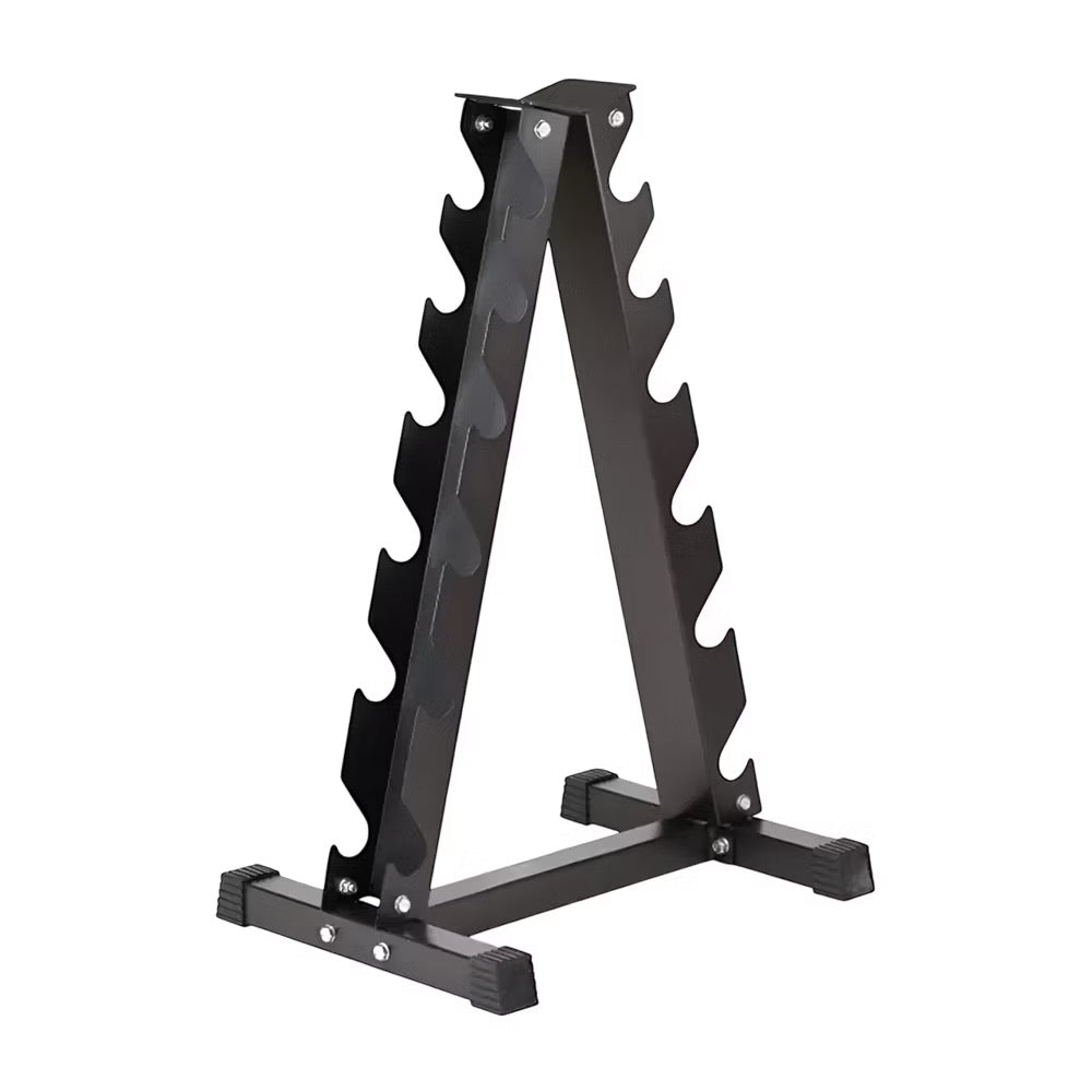 ชุดดัมเบลเหล็กหกเหลี่ยม  พร้อมชั้นวาง 6 คู่ 105kg Hex Rubber Dumbbell Set with Rack