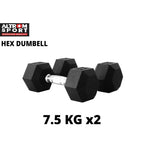 ชุดดัมเบลเหล็กหกเหลี่ยม  พร้อมชั้นวาง 6 คู่ 105kg Hex Rubber Dumbbell Set with Rack
