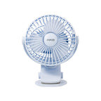พัดลม ชาร์จไฟ 4 นิ้ว แบบหนีบและตั้งโต๊ะ Rechargeable Fan | KN-L2785 สีฟ้า