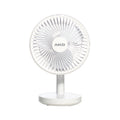 พัดลม ชาร์จไฟ 6 นิ้ว พร้อมโคมไฟ Rechargeable Fan | KN-L2876 สีขาว
