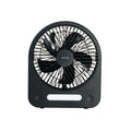 พัดลม ชาร์จไฟ 6 นิ้ว พร้อมโคมไฟ Rechargeable Fan with Lamp | KN-L2886 สีดำ