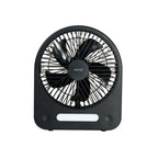 พัดลม ชาร์จไฟ 6 นิ้ว พร้อมโคมไฟ Rechargeable Fan with Lamp | KN-L2886 สีดำ