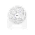 พัดลม ชาร์จไฟ 6 นิ้ว พร้อมโคมไฟ Rechargeable Fan with Lamp | KN-L2886 สีขาว