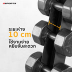 ชุดดัมเบล พร้อมชั้นวาง 6 คู่ (3,4,5,6,8,10kg) Dumbbell Set with 6-Pair A-Shaped Rack