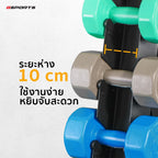 ชุดดัมเบล พร้อมชั้นวาง 6 คู่ (3,4,5,6,8,10kg) Dumbbell Set with 6-Pair A-Shaped Rack