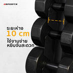 ชุดดัมเบล พร้อมชั้นวาง 3 คู่ (6,8,10kg) Dumbbell Set with 3-Pair A-Shaped Rack
