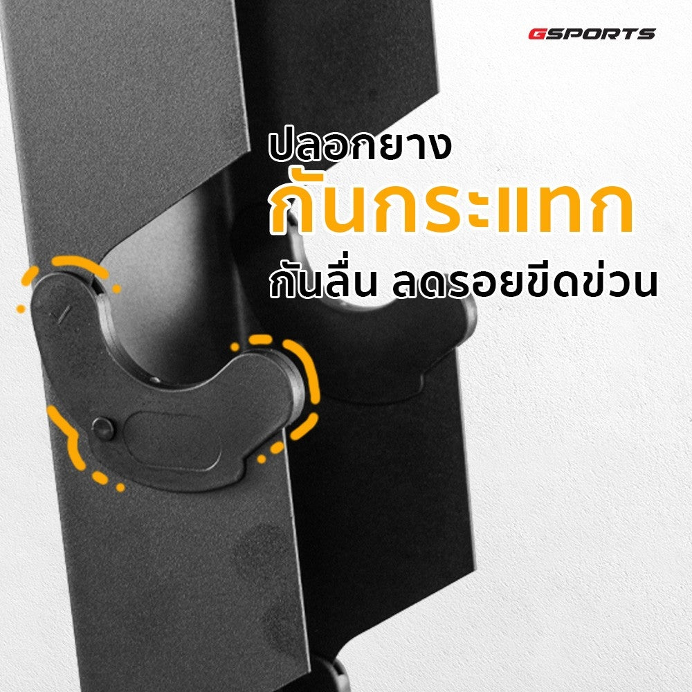 ดัมเบลพลาสติกสีดำ ชั้นวางดัมเบล Dumbbell Set with 3-Pair A-Shaped Rack