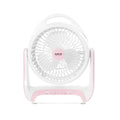 พัดลม ชาร์จไฟ 6 นิ้ว พร้อมโคมไฟ Rechargeable Fan | KN-2816U สีชมพู