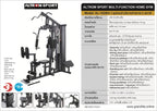 โฮมยิม เครื่องฝึกกล้ามเนื้อ 1-สถานี Multi-Function Home Gym 1-Station | AL-1020H+