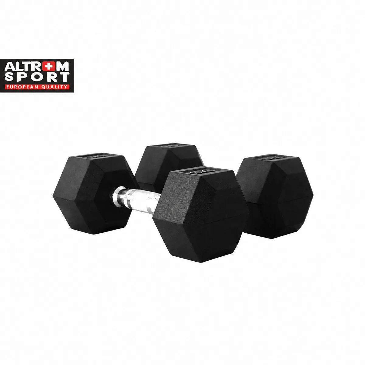 Altrom Sport ดัมเบลเหล็กหุ้มยางทรงหกเหลี่ยม 10 kg | Rubber Hex Dumbbell 10kg