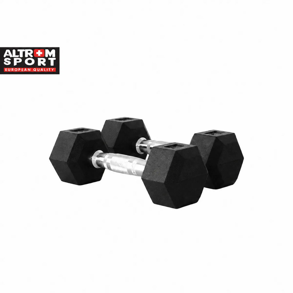 Altrom Sport ดัมเบลเหล็กหุ้มยางทรงหกเหลี่ยม 2.5 kg | Rubber Hex Dumbbell 2.5kg