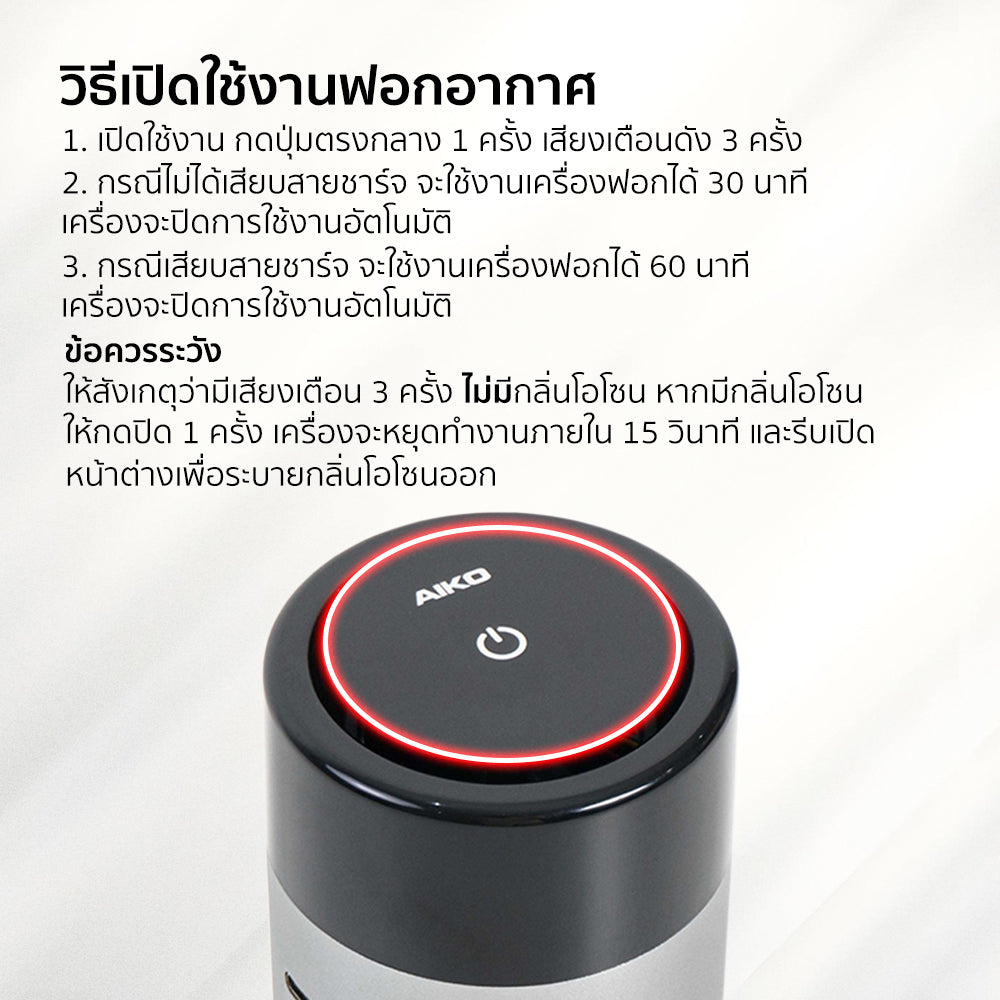 เครื่องผลิตโอโซน และฟอกอากาศ Ozone Generator with Air Purifier | HE-230A