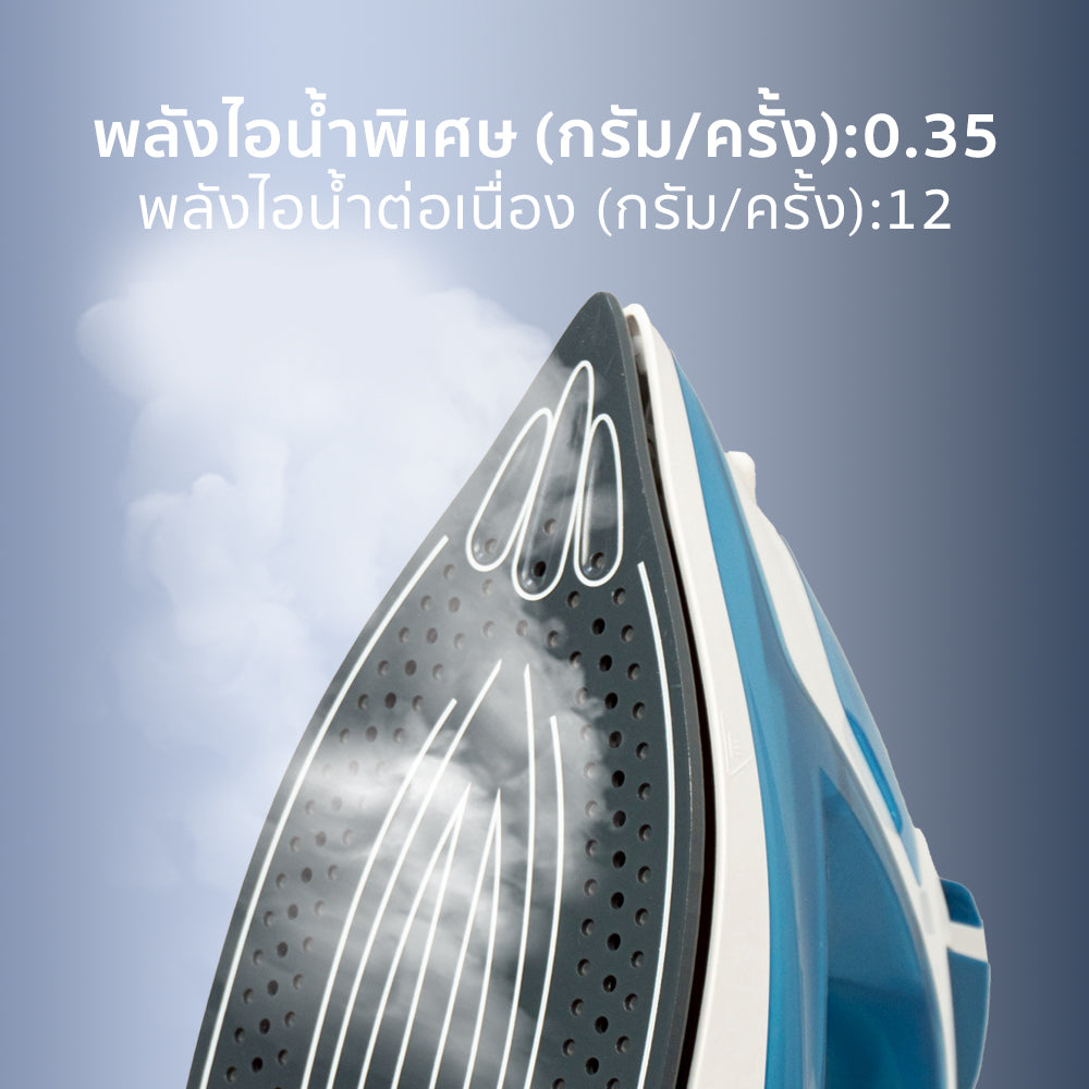 เตารีดไอน้ำ 2200W STEAM IRON | AK-007A สีฟ้าขาว