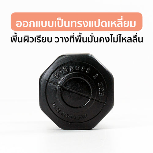 ดัมเบล พลาสติก แพ็คคู่ Dumbbell 1kg x2 Black | DB1-B
