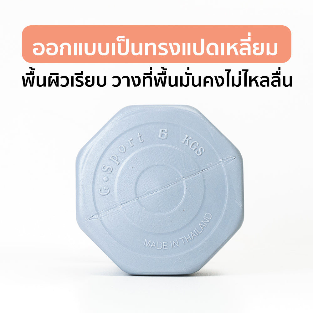 ดัมเบล พลาสติก แพ็คคู่ Dumbbell 6kg x2 | DB6