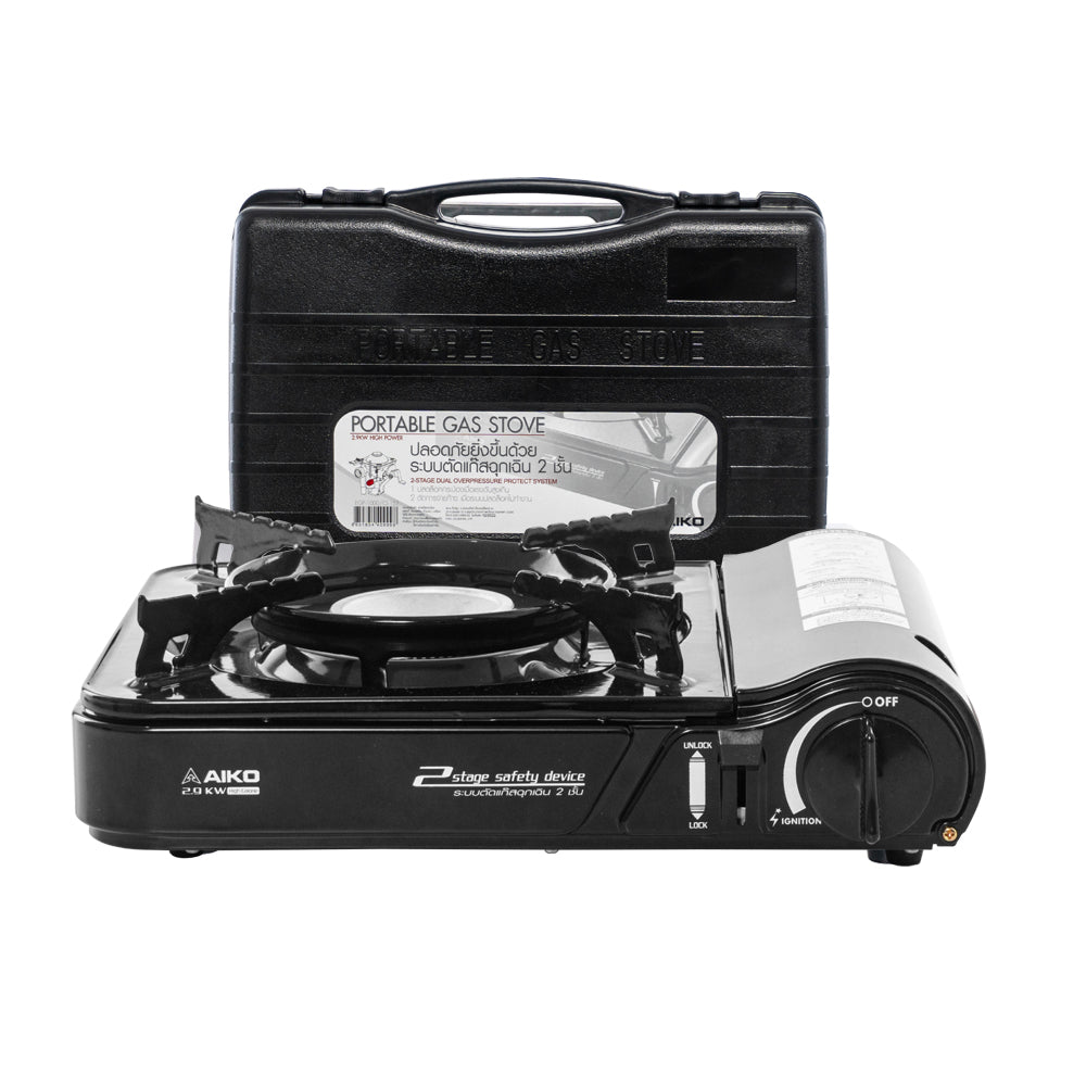 เตาแก๊ส พร้อมกระเป๋า Portable Gas Stove 2.9kW | CI-153 Black