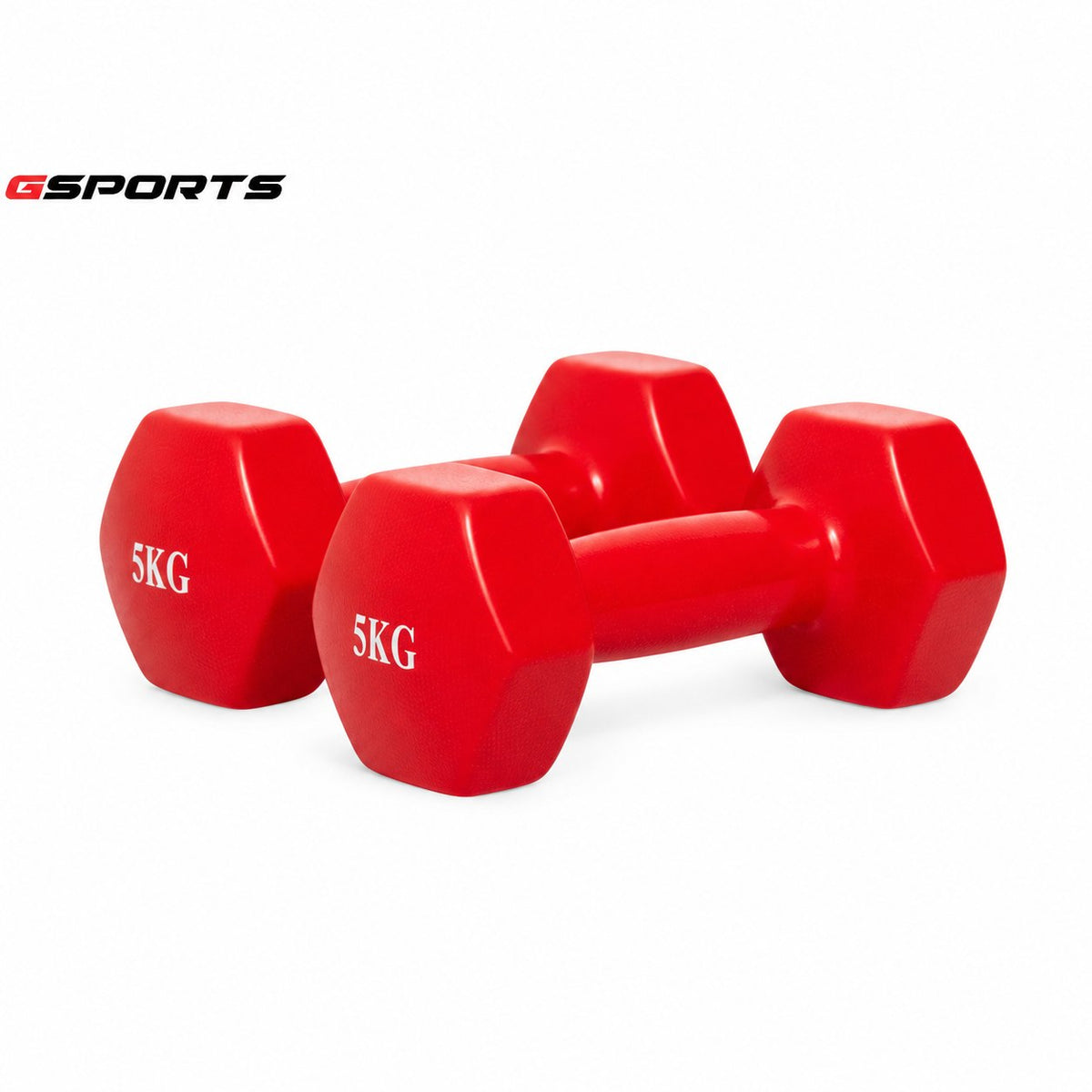 GSports ดัมเบลเหล็กหุ้มไวนิล แพ็คคู่ | Dumbbell Vinyl 5kg x2 - product view