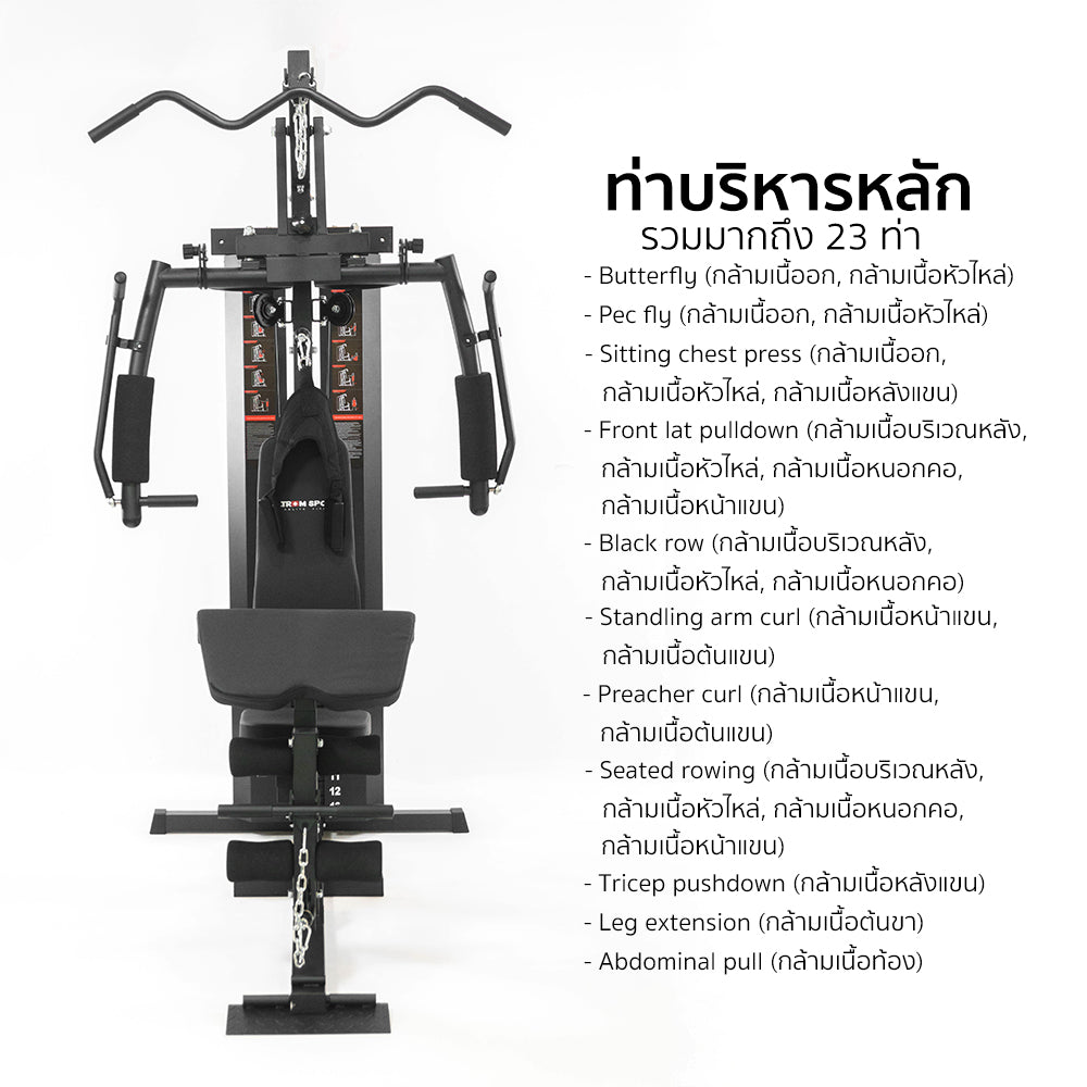 โฮมยิม เครื่องฝึกกล้ามเนื้อ 1-สถานี Multi-Function Home Gym 1-Station | AL-1020H