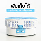 พัดลม ชาร์จไฟ 6 นิ้ว พร้อมโคมไฟ Rechargeable Fan with Lamp | KN-L2826 สีฟ้า