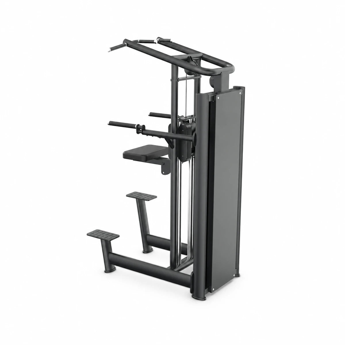 GYMOST L607 Dip Chin Assist pin-loaded commercial gym machine, angle 3 | เครื่องช่วยฝึกดิปและโหนบาร์