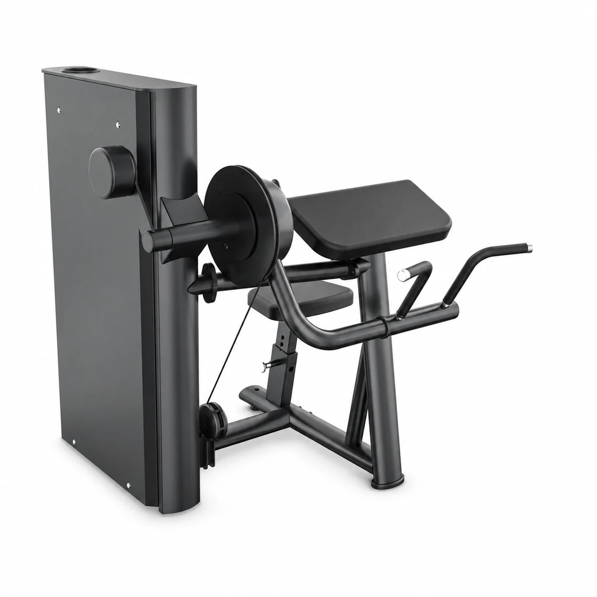 GYMOST L609 Biceps Trainer pin-loaded commercial gym machine, angle 4 | เครื่องบริหารกล้ามหน้าแขน
